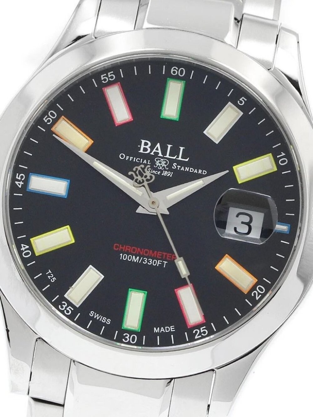 BALLWATCH Engineer 3 Marvelite Rainbow NM2026C-S33CJ-BK Automatic Men's_938901